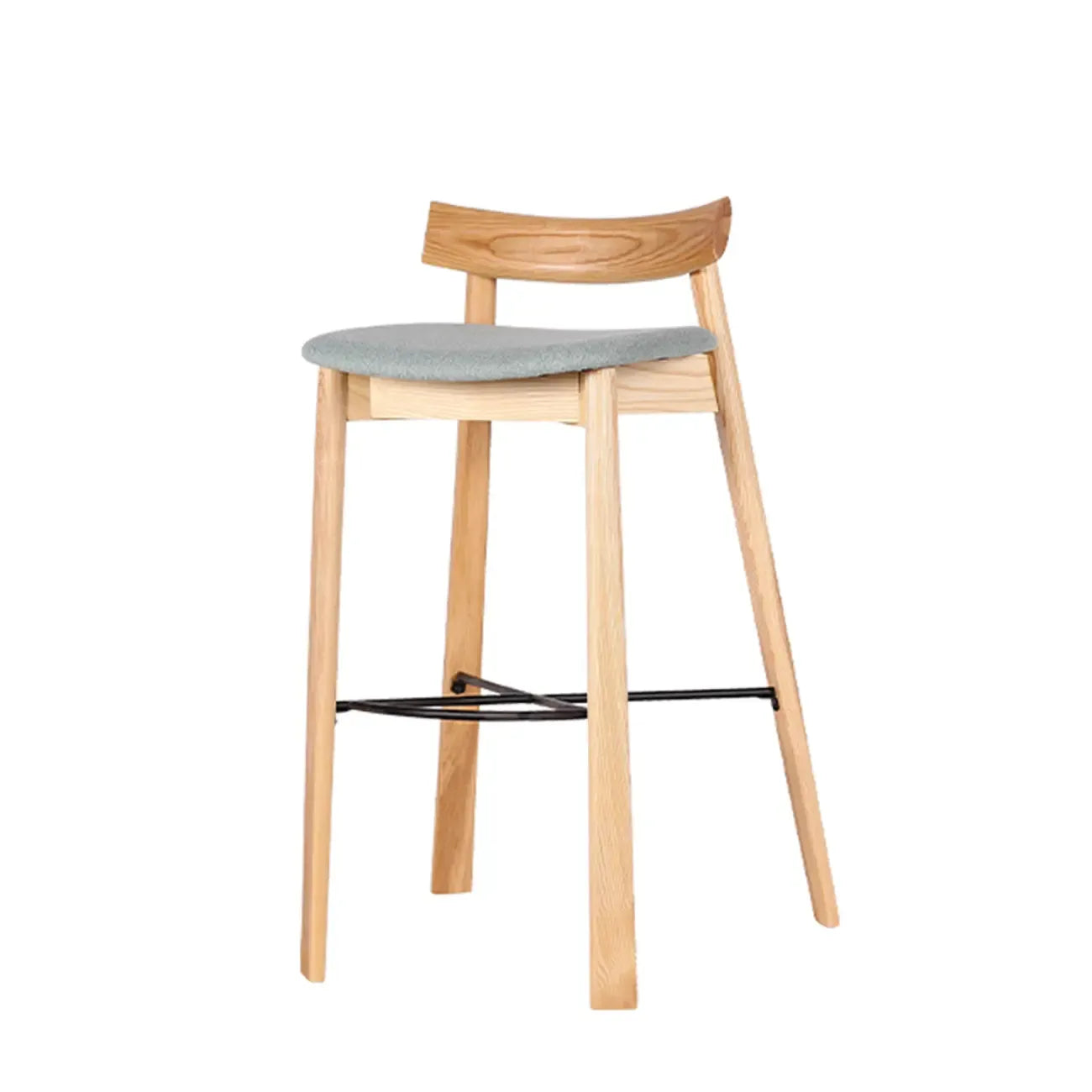 Tabourets de bar modernes en frêne noir rembourrés