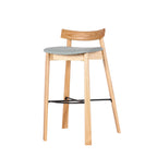 Tabourets de bar modernes en frêne noir rembourrés