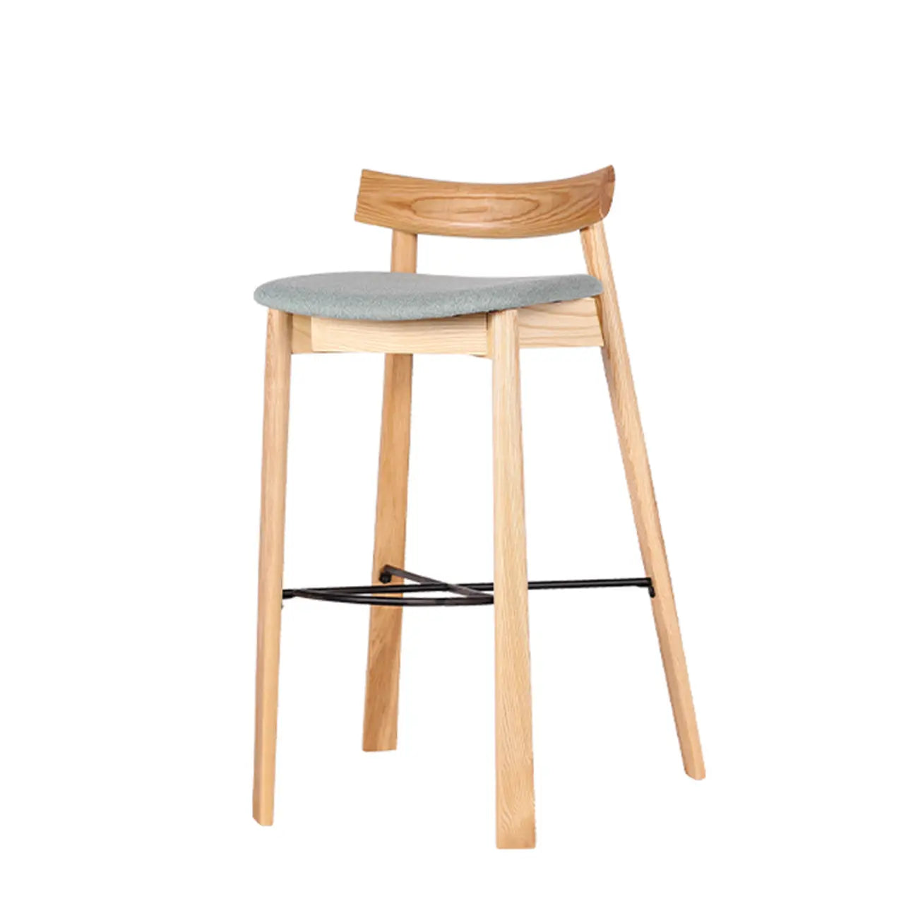 Tabourets de bar modernes en frêne noir rembourrés