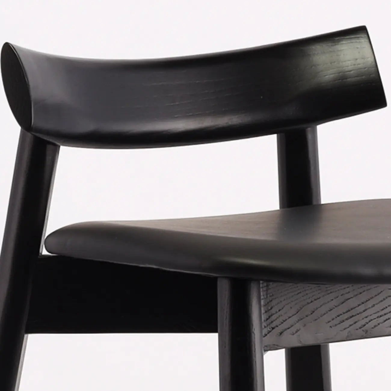 Tabourets de bar modernes en frêne noir rembourrés