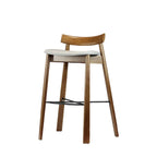 Tabourets de bar modernes en frêne noir rembourrés