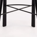 Tabourets de bar modernes en frêne noir rembourrés
