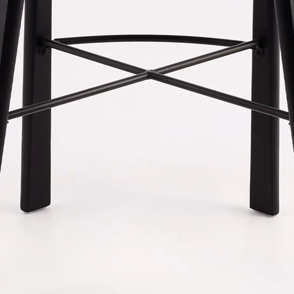 Tabourets de bar modernes en frêne noir rembourrés