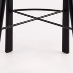 Tabourets de bar modernes en frêne noir rembourrés