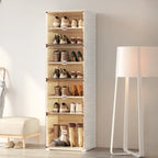 Boîtes à chaussures portables Glam en plastique transparent blanc
