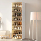 Boîtes à chaussures portables Glam en plastique transparent blanc