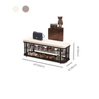 Banc de rangement capitonné en métal doré glamour pour entrée