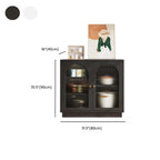 Buffet élégant en bois et verre arqué, réglable, avec 3 tiroirs