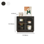 Buffet élégant en bois et verre arqué, réglable, avec 3 tiroirs