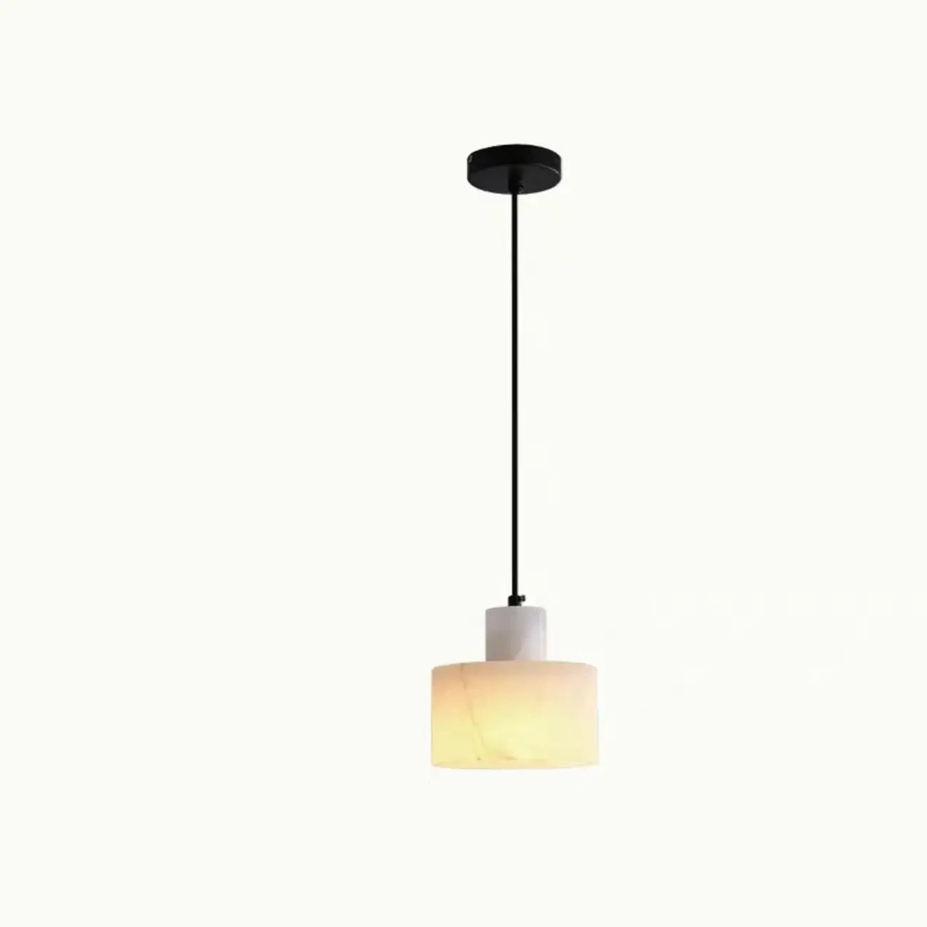 Suspension cylindrique en pierre noire