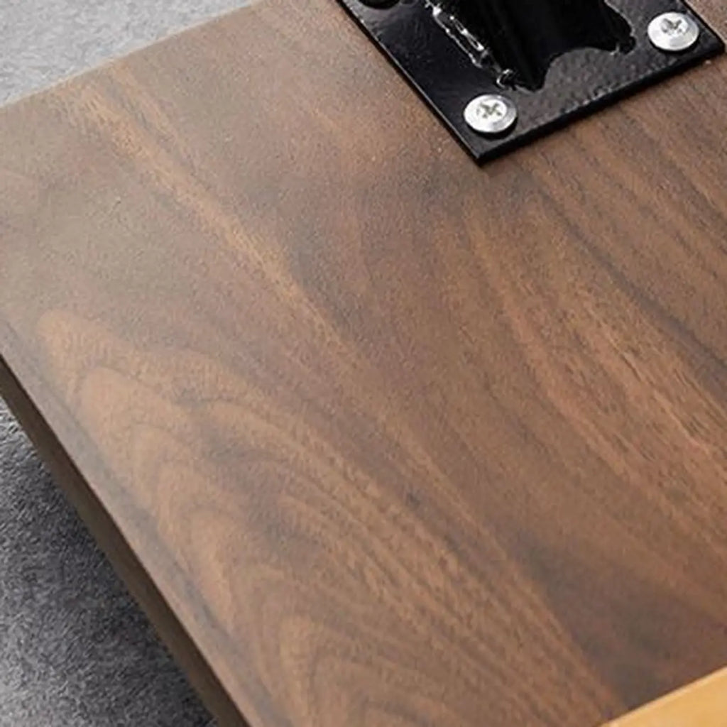 Tavolino laterale con ruote a forma di C in legno rotondo regolabile