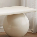 Banc décoratif carré en bois et cuir avec coussins