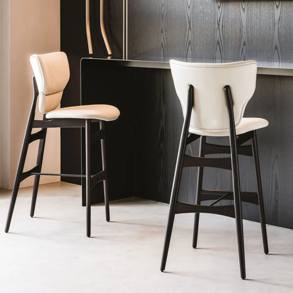 Tabourets de bar modernes en cuir de vachette pleine fleur pour la maison