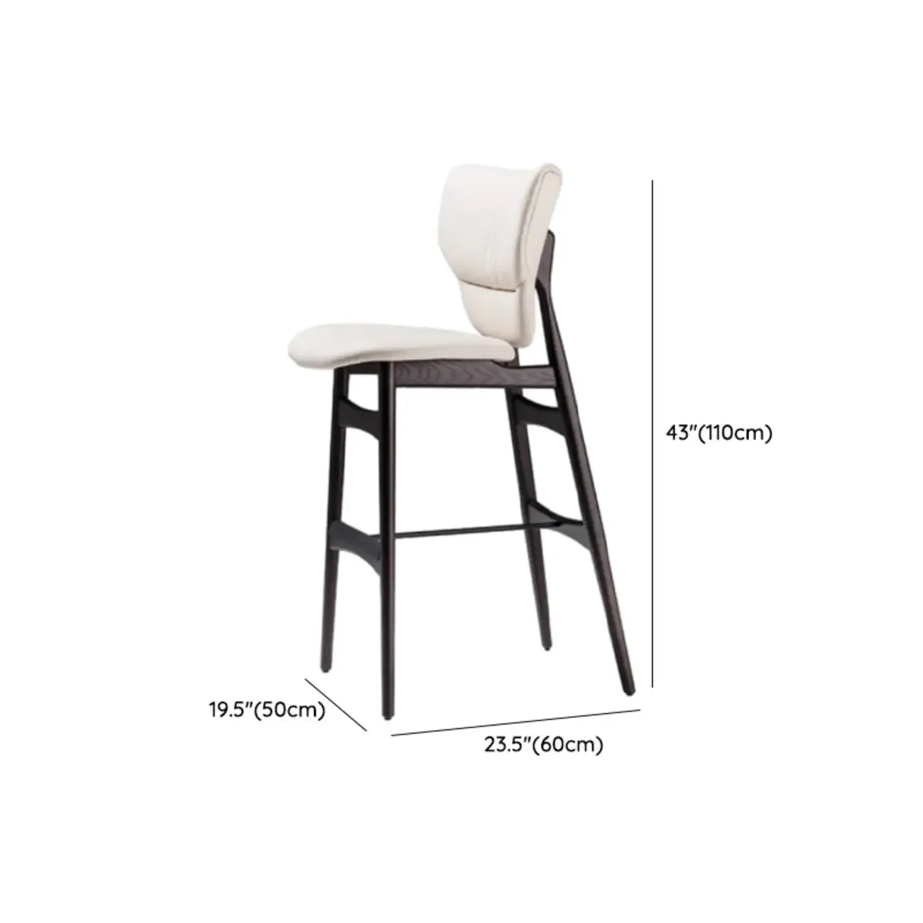 Tabourets de bar modernes en cuir de vachette pleine fleur pour la maison