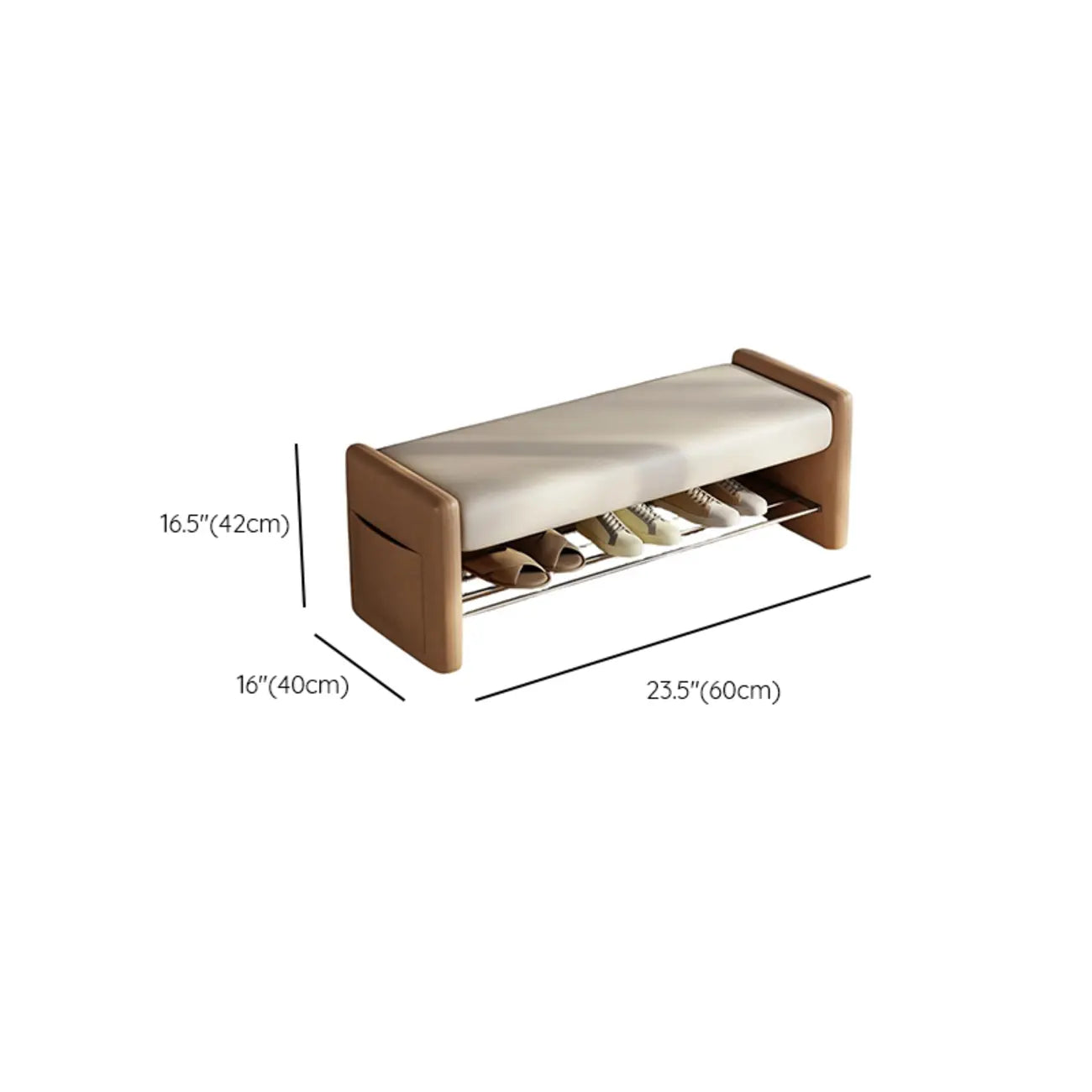 Banc contemporain petit modèle capitonné avec assise rembourrée