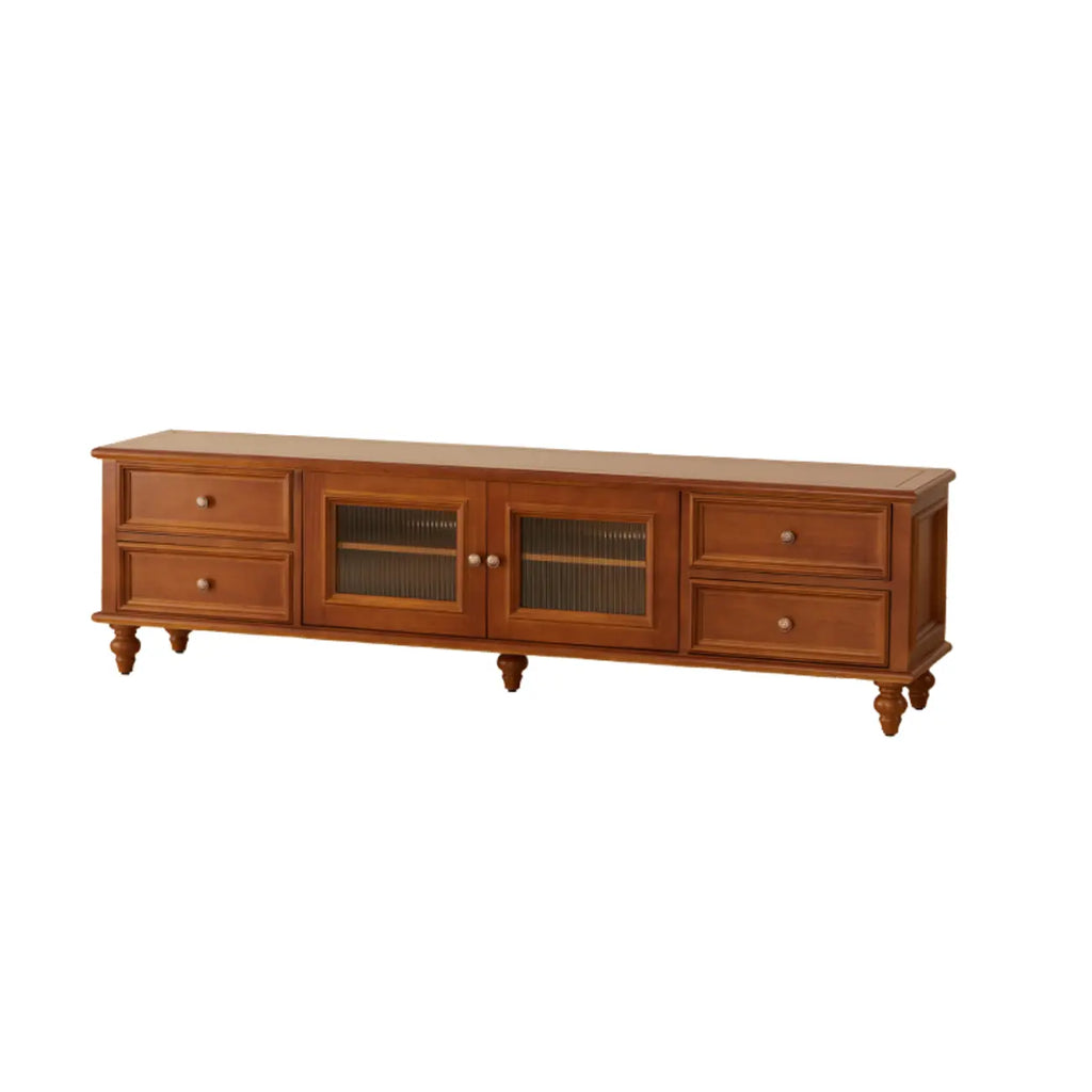 Commode vintage en bois de noyer avec meuble TV intégré