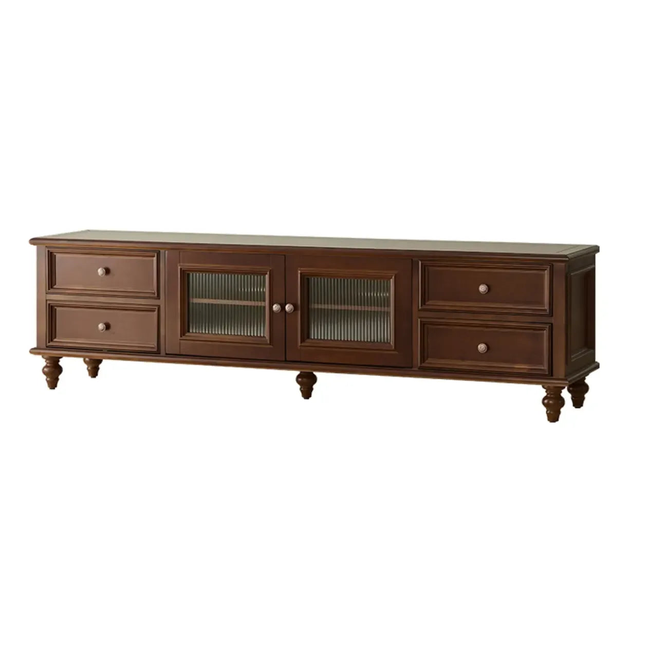Commode vintage en bois de noyer avec meuble TV intégré