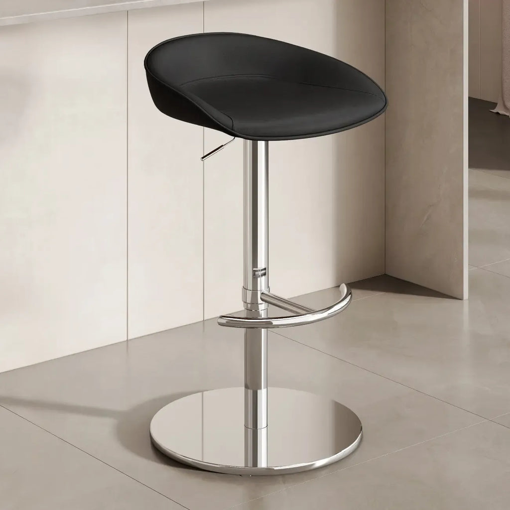 Tabourets de bar en cuir sur pied, style industriel moderne
