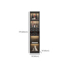 Armoire à vin autoportante en bois noir avec porte vitrée