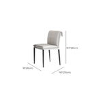 Chaise de salle à manger moderne en similicuir avec pieds en alliage