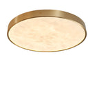 Plafonnier encastré à LED en forme de cercle de pierre dorée