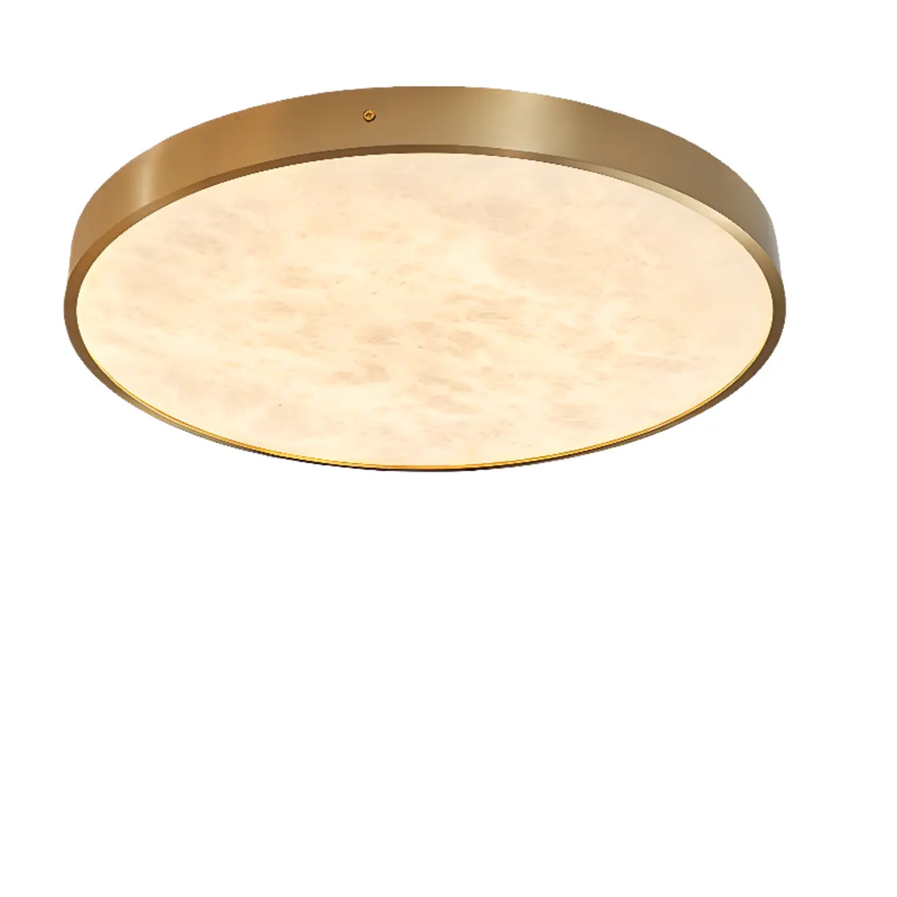 Plafonnier encastré à LED en forme de cercle de pierre dorée