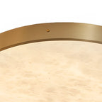 Plafonnier encastré à LED en forme de cercle de pierre dorée