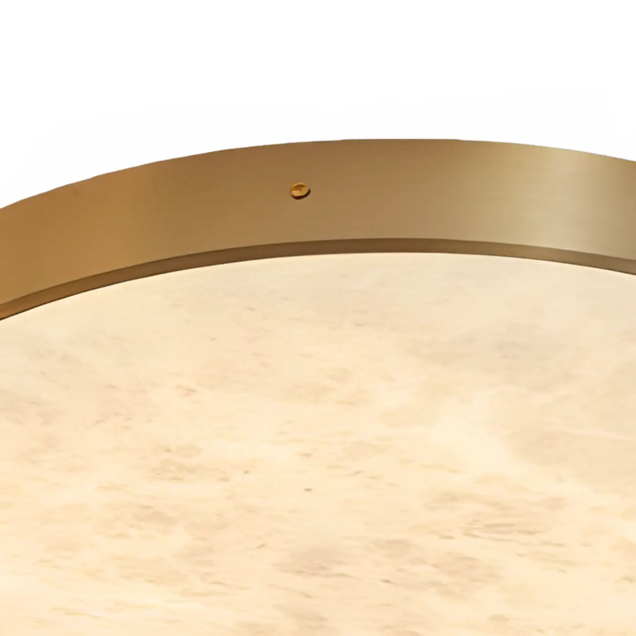 Plafonnier encastré à LED en forme de cercle de pierre dorée