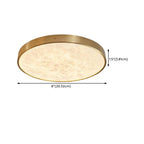 Plafonnier encastré à LED en forme de cercle de pierre dorée