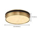 Plafonnier encastré à LED en forme de cercle de pierre dorée