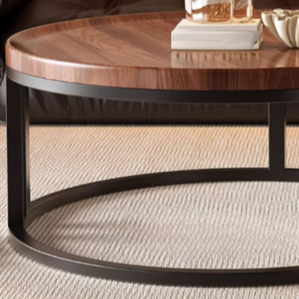 Table basse ronde moderne en ardoise, verre et structure en acier