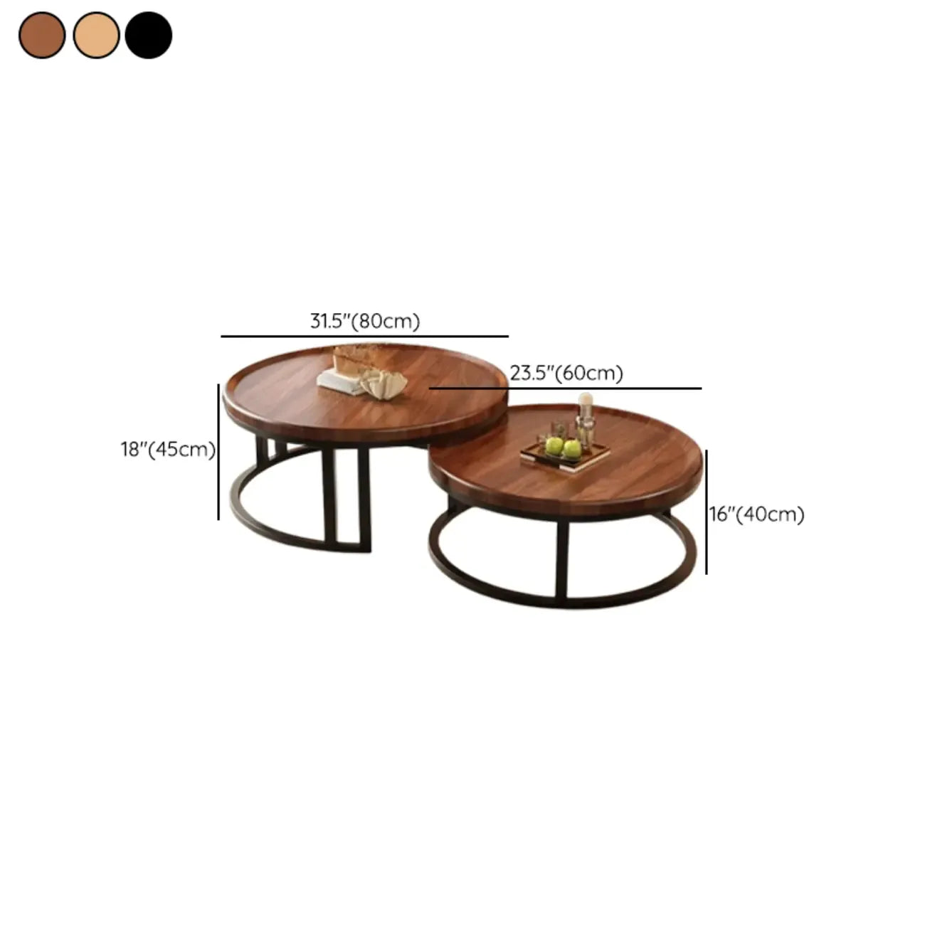 Table basse ronde moderne en ardoise, verre et structure en acier
