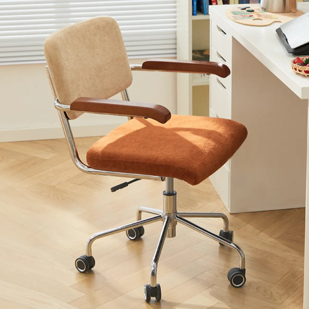 Chaise de bureau moderne réglable en tissu et structure métallique