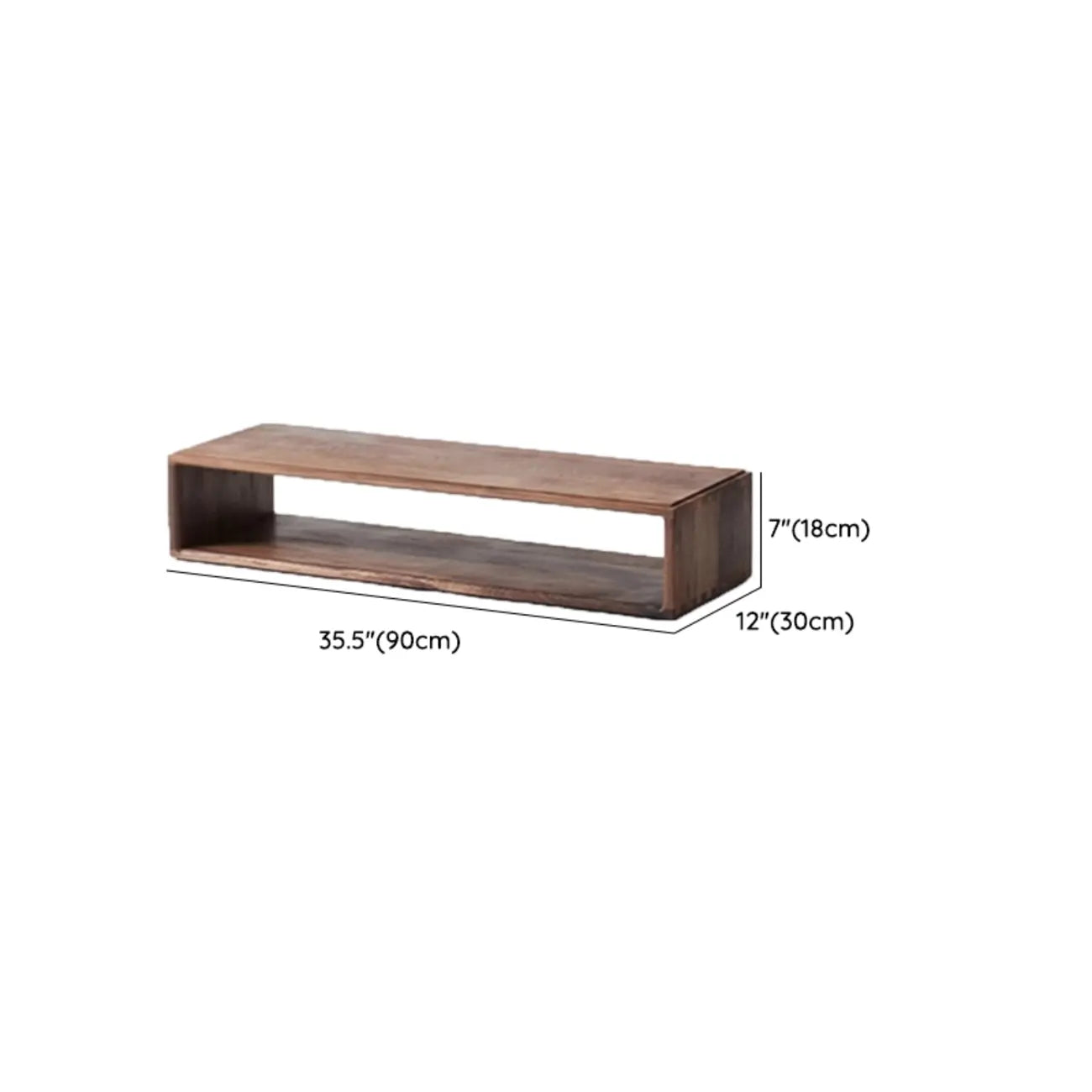 Étagère de rangement cubique ouverte en bois marron