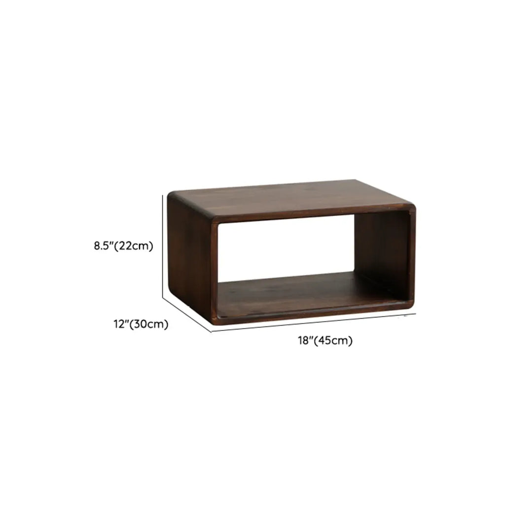 Étagère de rangement cubique ouverte en bois marron