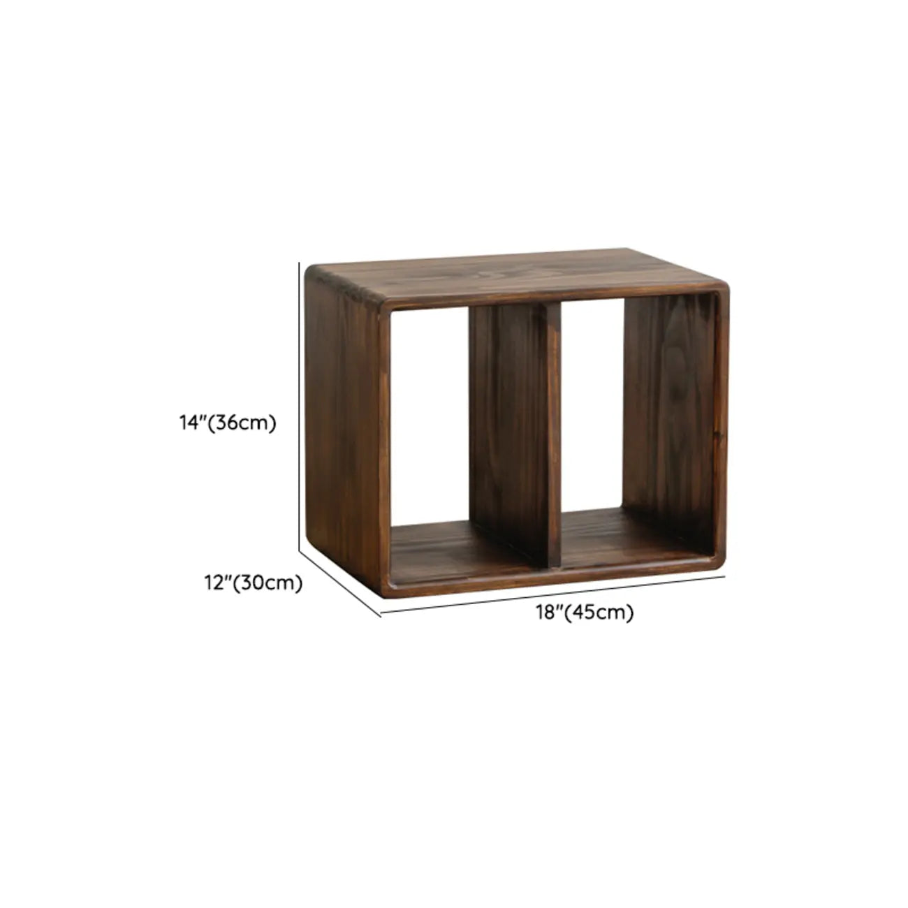 Étagère de rangement cubique ouverte en bois marron