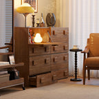 Commode en bois à tiroirs rabattables