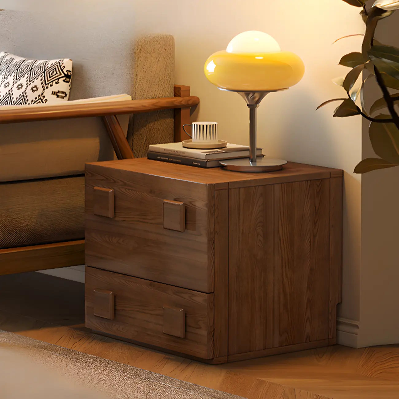Commode en bois à tiroirs rabattables