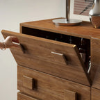 Commode en bois à tiroirs rabattables
