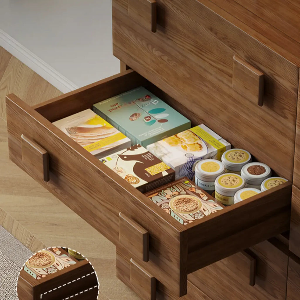 Commode en bois à tiroirs rabattables