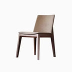 Chaise de salle à manger moderne sans accoudoirs, rembourrée et avec pieds en bois