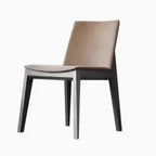 Chaise de salle à manger moderne sans accoudoirs, rembourrée et avec pieds en bois