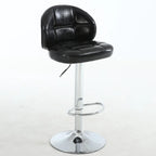 Tabouret de bar pivotant et réglable en cuir contemporain
