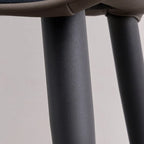 Chaise de salle à manger moderne revêtue de similicuir avec pieds en métal