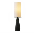 Lampadaire en bois avec abat-jour en tissu géométrique moderne