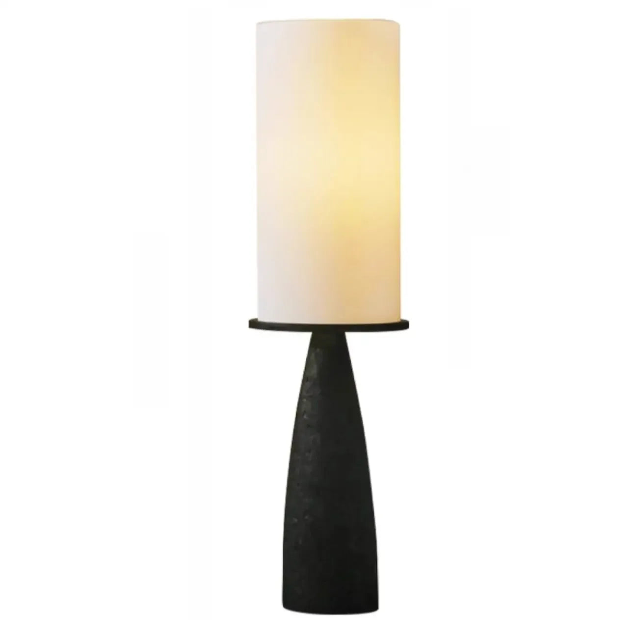 Lampadaire en bois avec abat-jour en tissu géométrique moderne
