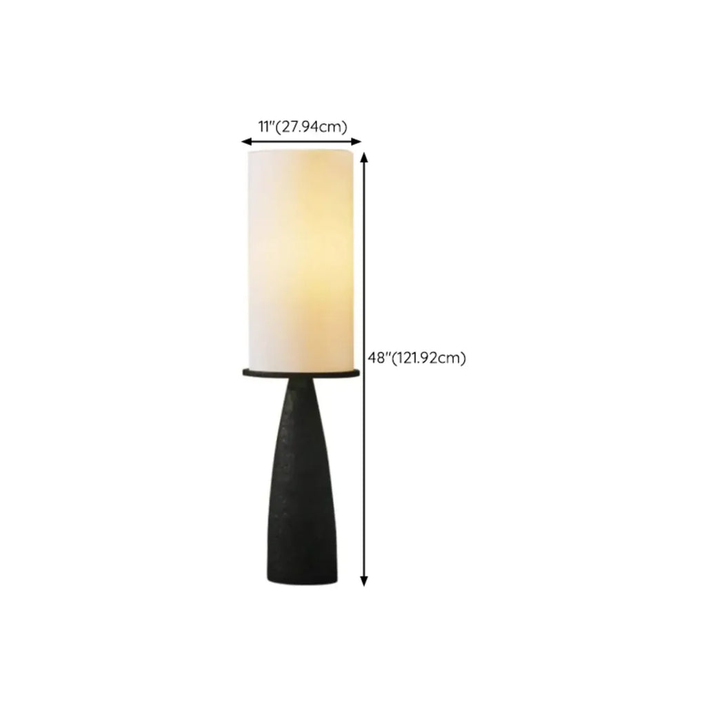 Lampadaire en bois avec abat-jour en tissu géométrique moderne