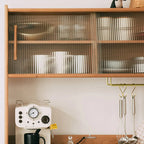 Buffet à 4 tiroirs en bois naturel de style milieu du siècle