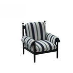 Fauteuil d'appoint moderne à rayures avec coussin amovible