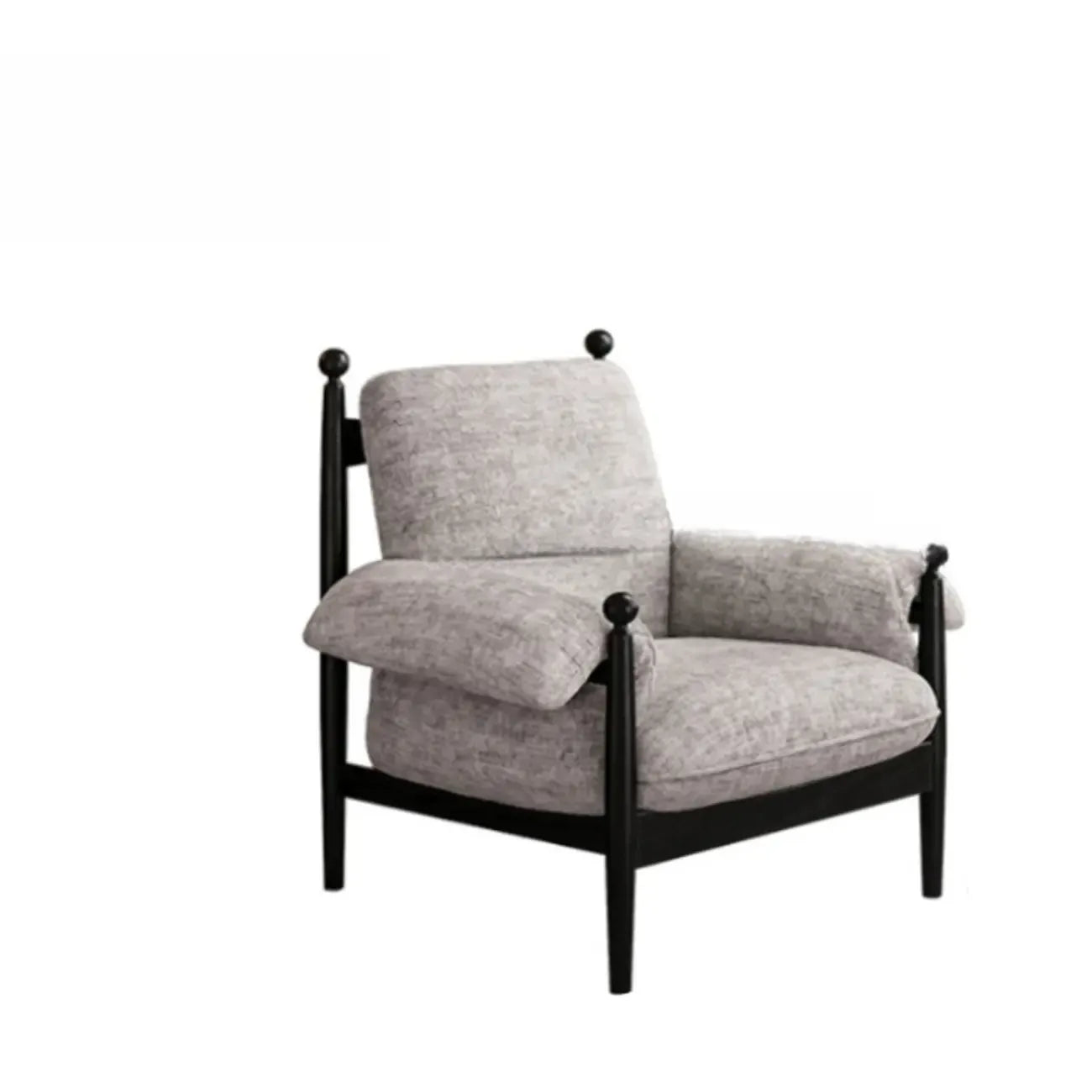 Fauteuil d'appoint moderne à rayures avec coussin amovible